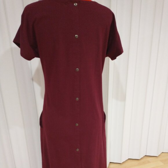 OOM ETHIKWEAR WOMEN'S BURGUNDY DRESS WITH POCKETS SIZE 6 (TAG XS) - Picture 2 of 10